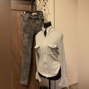 365 Denim Skinny hyper stretch Jeans in an Acid wash .